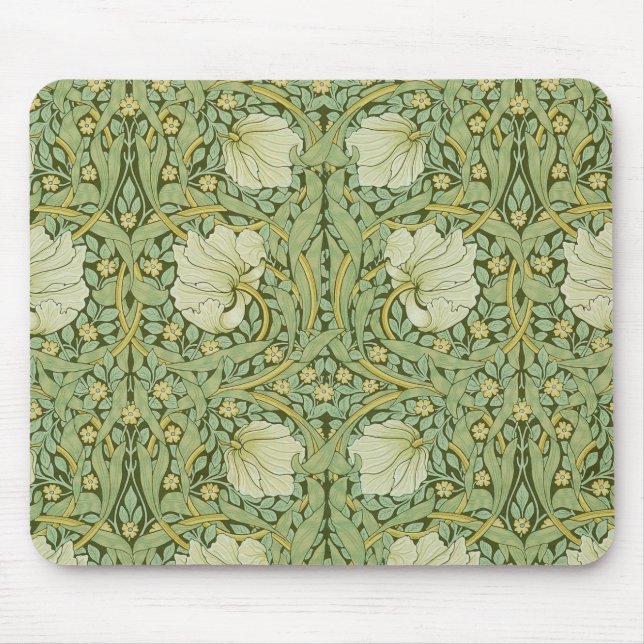 Mousepad Papel de Parede Floral Azul Pimpinela de William M (Frente)