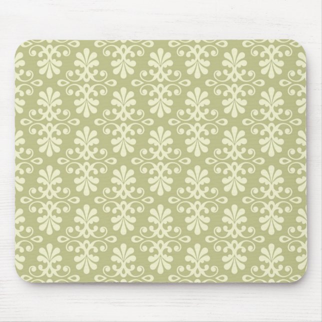 Mousepad Papel de parede floral do damasco (Frente)