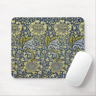 Mousepad Papel de Parede Floral William Morris Kennet Azul