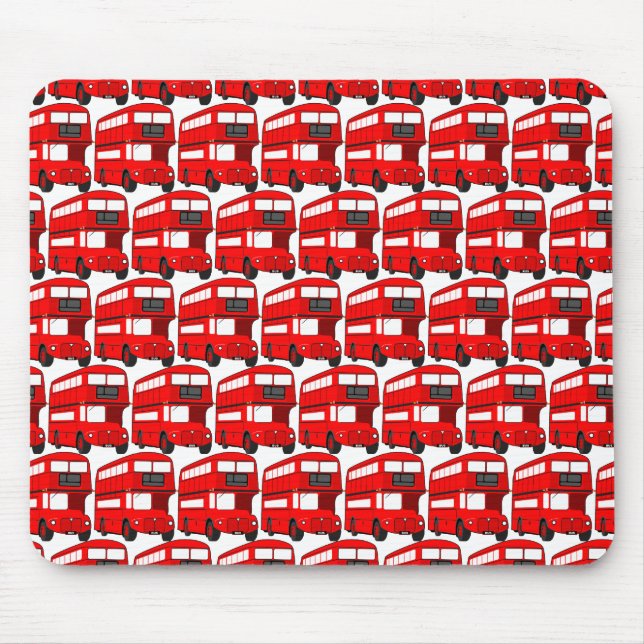 Mousepad Papel de parede vermelho do ônibus do autocarro de (Frente)