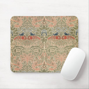 Mousepad Papel de parede William Morris Vintage Peacock & D