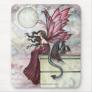 Mousepad Papel de Rato de Água-Fada em Arte de Dragão