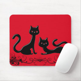 Mousepad Papel de Rato de Desenho de Gatinhos Pretos III