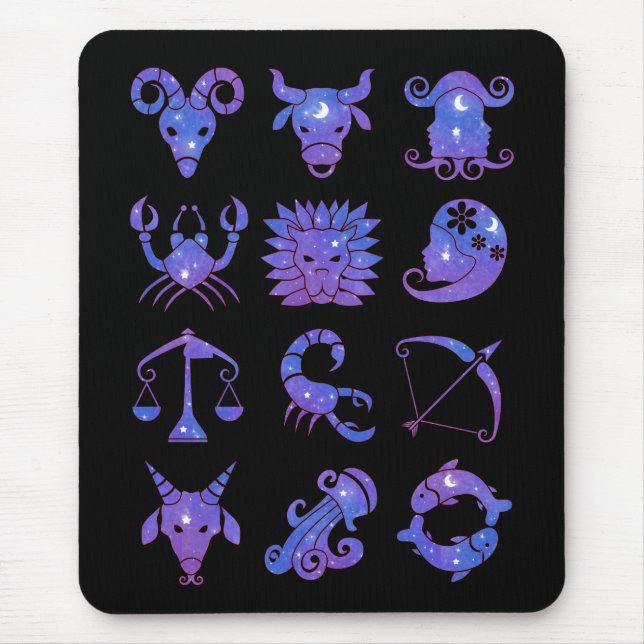 Mousepad Papel de Rato dos Signos do Zodíaco (Frente)