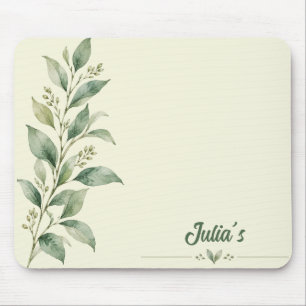 Mousepad Papel de Rato Personalizado com Aquarela Botânica