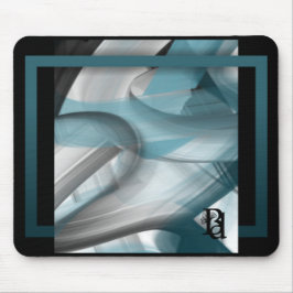 Mousepad Papel de Rato Tendência Arte Abstrata Oceano Azul