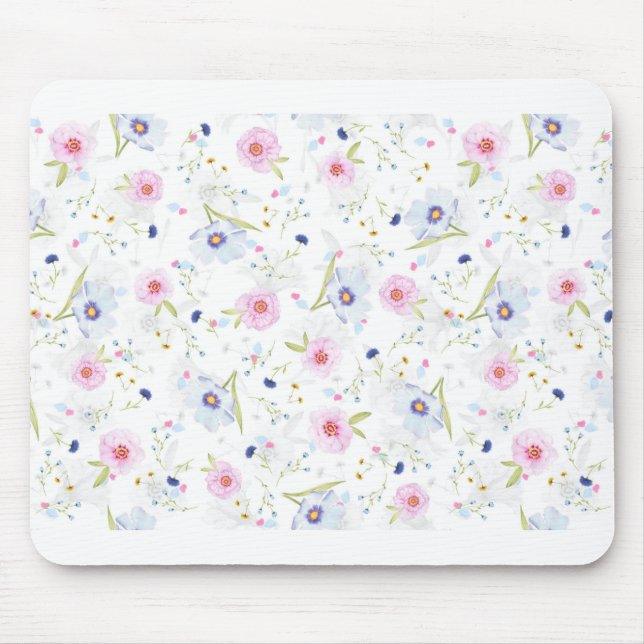 Mousepad Papel Digital de Padrões Florais (Frente)