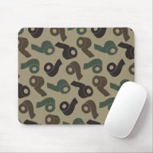 Mousepad Papel Higiênico Camuflado Padrão de Camuflagem Flo