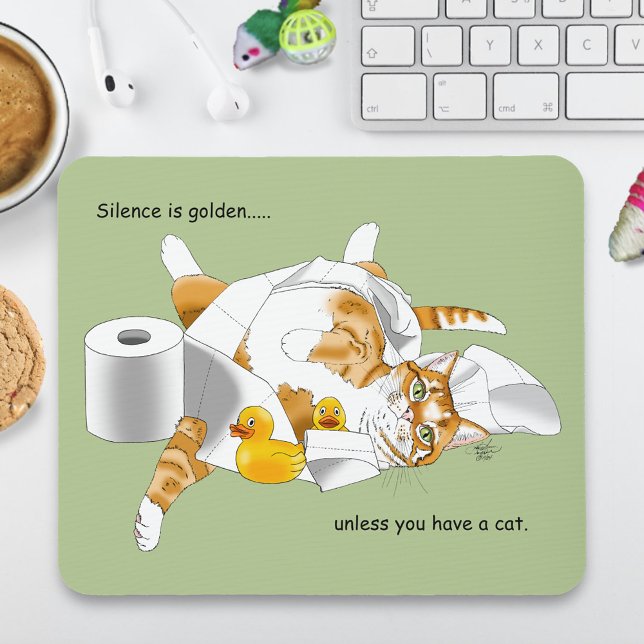 Mousepad Papel higiênico de gengibre de laranja (Criador carregado)