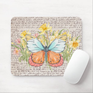 Mousepad Papel kraft moderno e elegante com fundo botânico