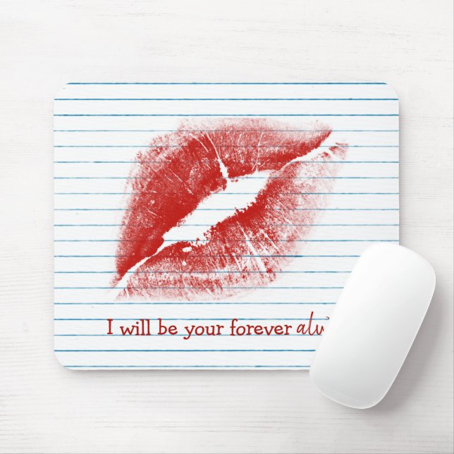 Mousepad Papel para notebook Red Lipstick Kiss (Com mouse)