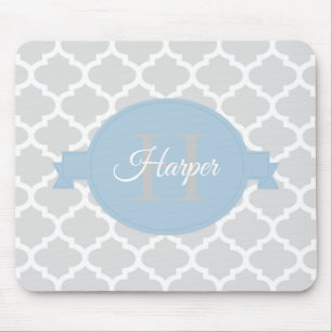 Mousepad Papel Quatrefoil Azul Céu Personalizado
