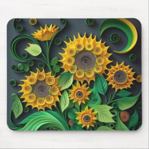 Mousepad Papel Quill Girassóis
