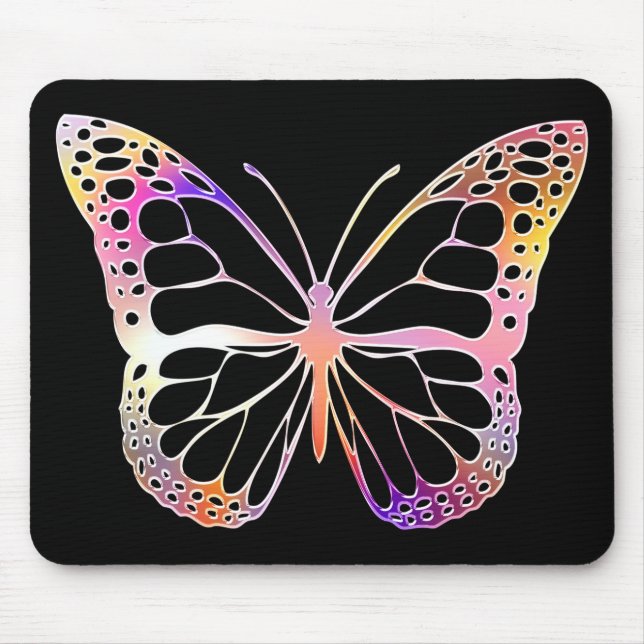 Mousepad Papillon Couleur Sauvage Forêt Nature Graphique (Frente)