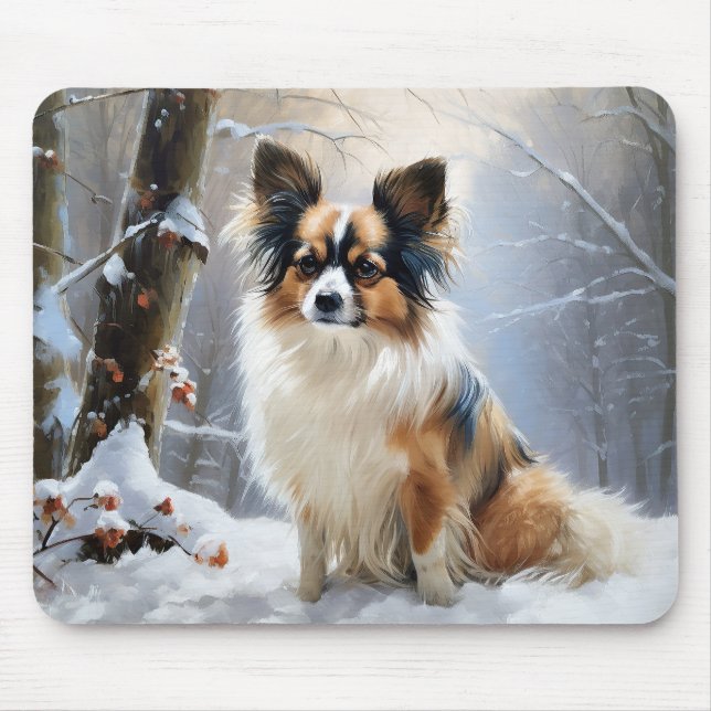 Mousepad Papillon Deixe-O Neve Natal (Frente)