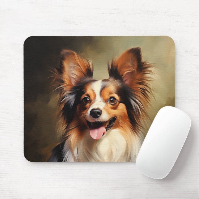 Mousepad Papillon dog (Com mouse)