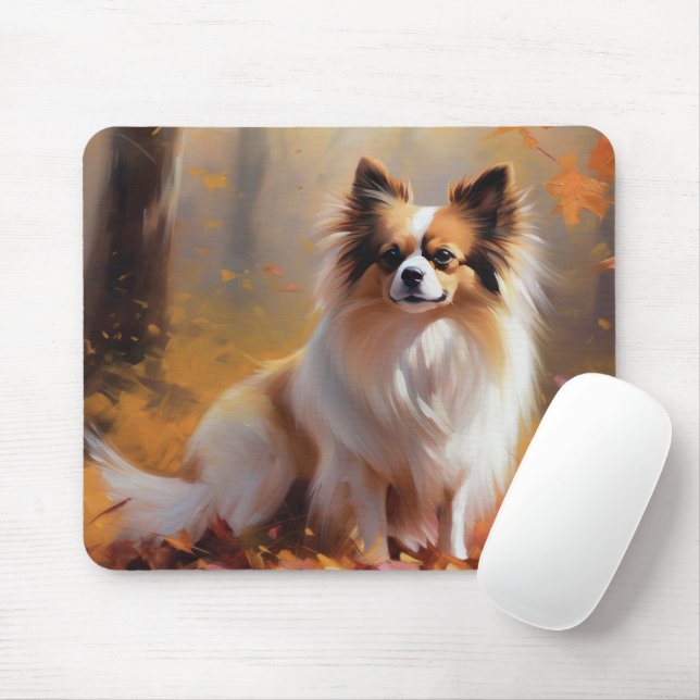 Mousepad Papillon no outono deixa cair inspiração (Com mouse)