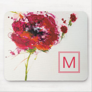 Mousepad Papoila do monograma no branco