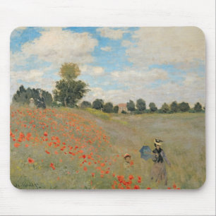 Mousepad Papoilas selvagens de Claude Monet , perto de