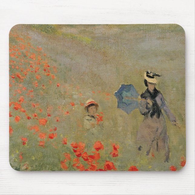 Mousepad Papoilas selvagens de Claude Monet |, perto de (Frente)