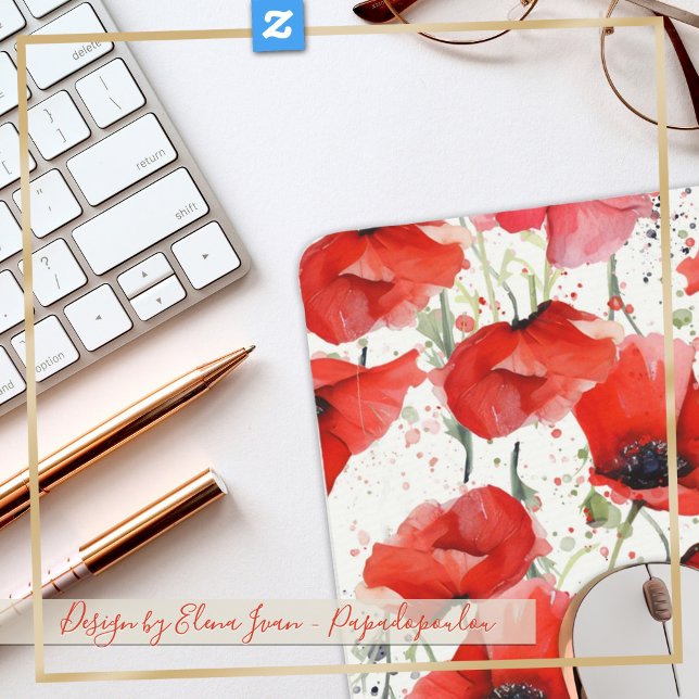 Mousepad Papoulas vermelhas (Beautiful poppies on your derk)