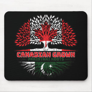 Mousepad Paquistanês, canadense Tree Roots Flag