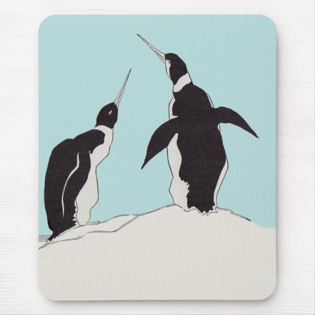 Mousepad par de pinguins (Frente)