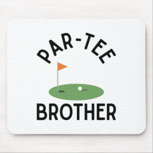 Mousepad Par Tee Irmão Engraçado Golfe Aniversário Família