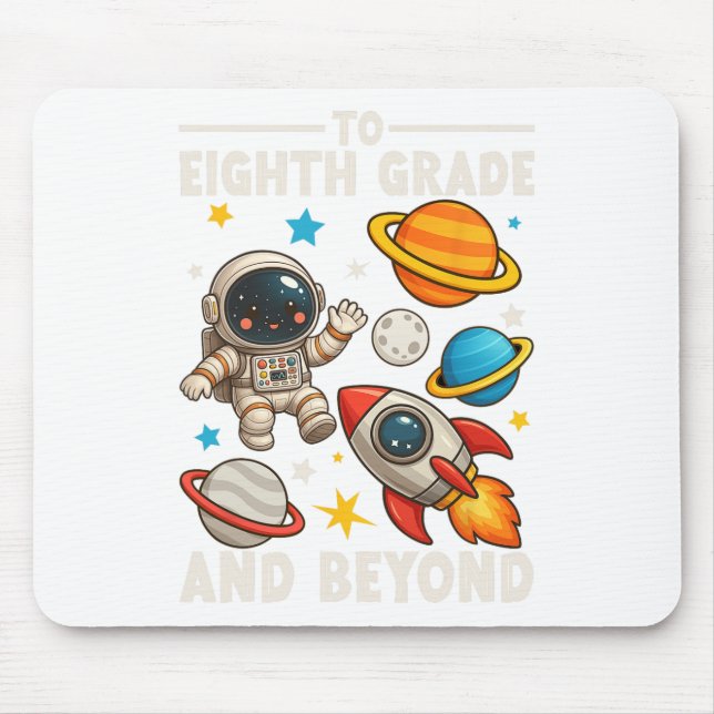 Mousepad Para a oitava série e além astronauta engraçado de (Frente)