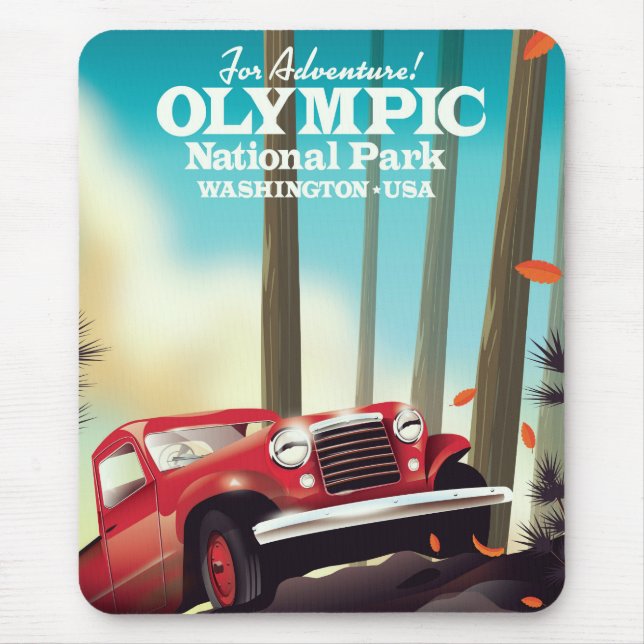 Mousepad Para Aventura! Parque nacional olímpico Washington (Frente)