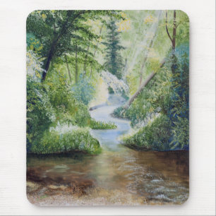 Mousepad Para Cima Da Pintura Do Creek Oil