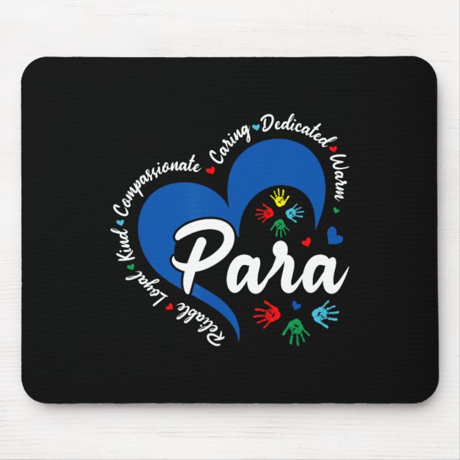 Mousepad Para Coração Professor Paraprofissional Escola Apr (Frente)