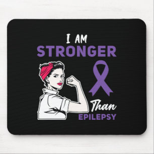 Mousepad Para guerreiros e apoiadores de fita roxa - Epilep