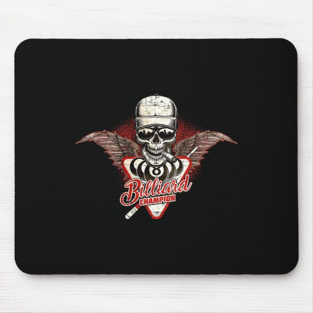 Mousepad Para Jogadores De Campeão Bilhares - Peles De Asas (Frente)