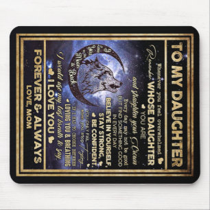 Mousepad Para Minha Filha Wolf Aniversário Presente, Engraç