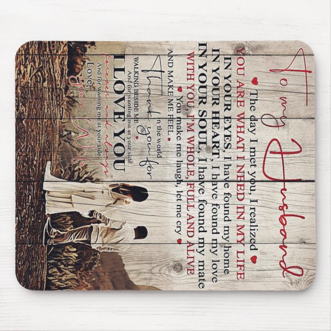 Mousepad Para o meu marido | Bonito presente para marido (Frente)