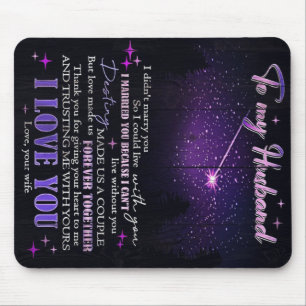 Mousepad Para o meu marido Decor, Letra de amor