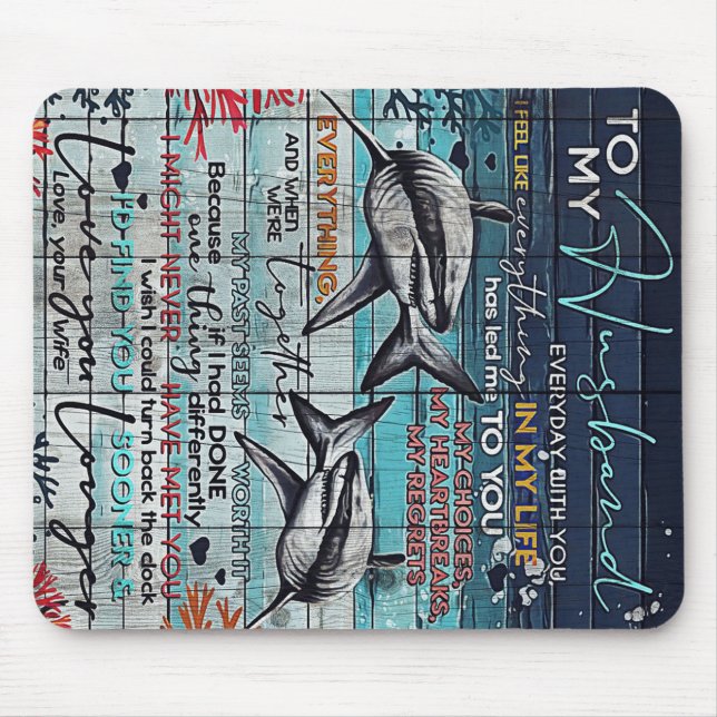Mousepad Para o meu marido Design | Letra Love Design | (Frente)