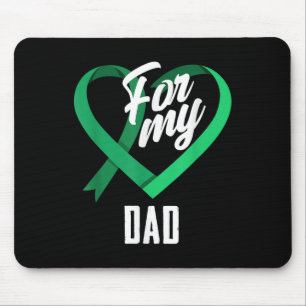 Mousepad Para o meu Pai Emerald Green Ribbon Câncer de figa