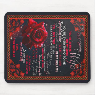 Mousepad Para o meu presente de aniversário da esposa Rosa,