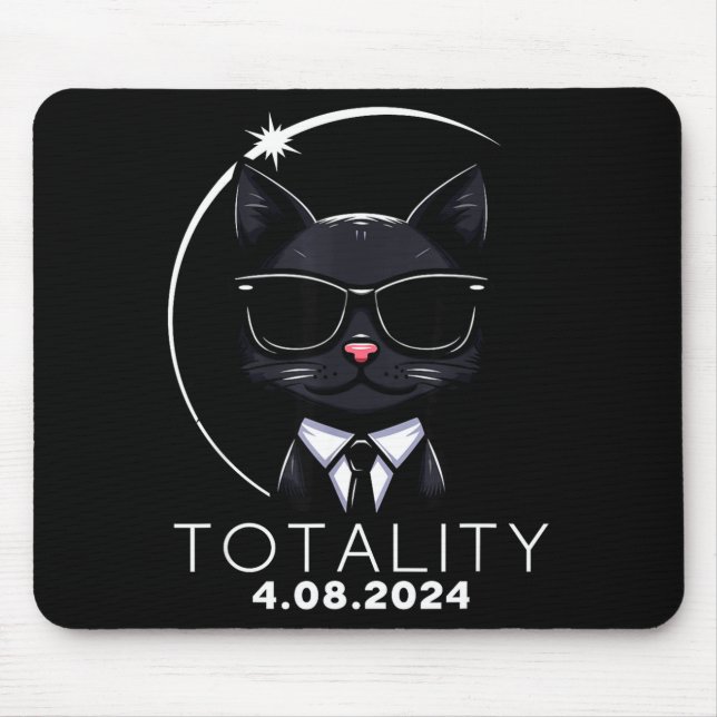 Mousepad Para Óculos de Sol de Gato de Eclipse Solar Total (Frente)