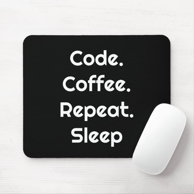 Mousepad Para Programadores – Código. Café. Repetir. Dormir (Com mouse)