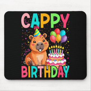 Mousepad Parabéns Capivara Amantes Menina Menino Festa Feli