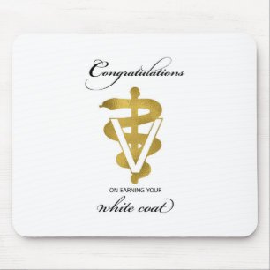 Mousepad Parabéns de Cerimônia de Casaco Veterinária