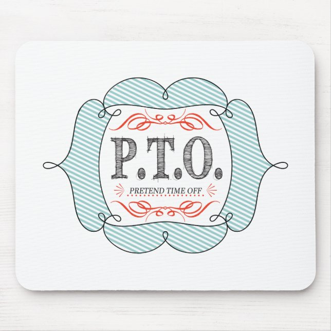 Mousepad Parabéns Engraçados Promovidos para Fingir o Tempo (Frente)