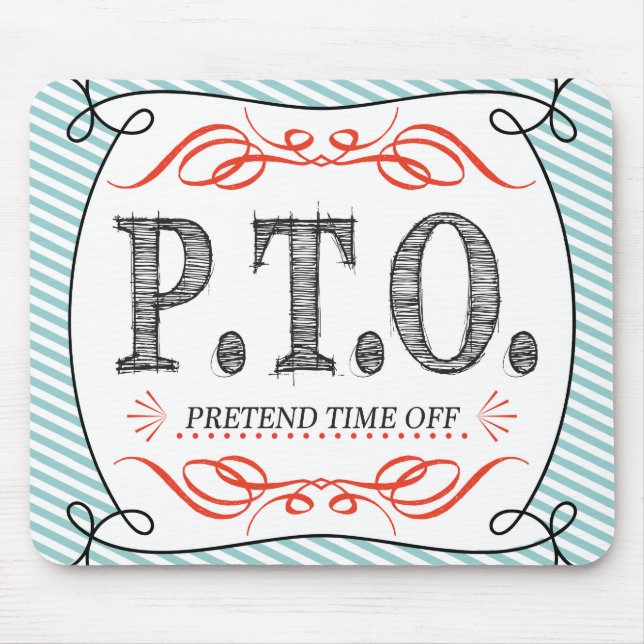 Mousepad Parabéns Engraçados Promovidos para Fingir o Tempo (Frente)