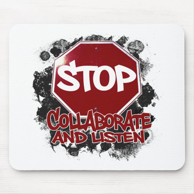 Mousepad Parada! Colabore e escute (Frente)