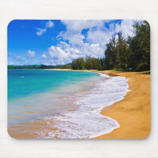Mousepad Paraíso de praia tropical, Havaí (Frente)