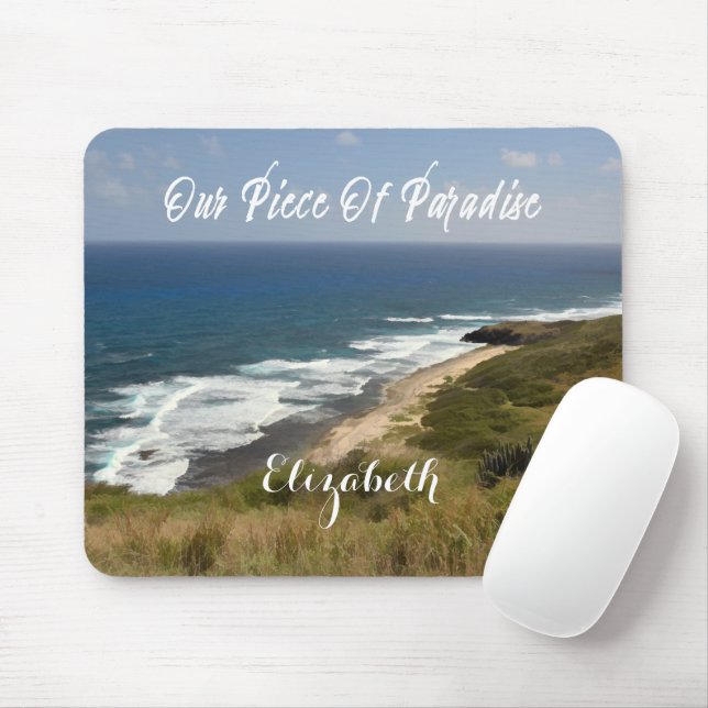 Mousepad Paraíso Natural da Praia do Oceano Sea Personaliza (Com mouse)