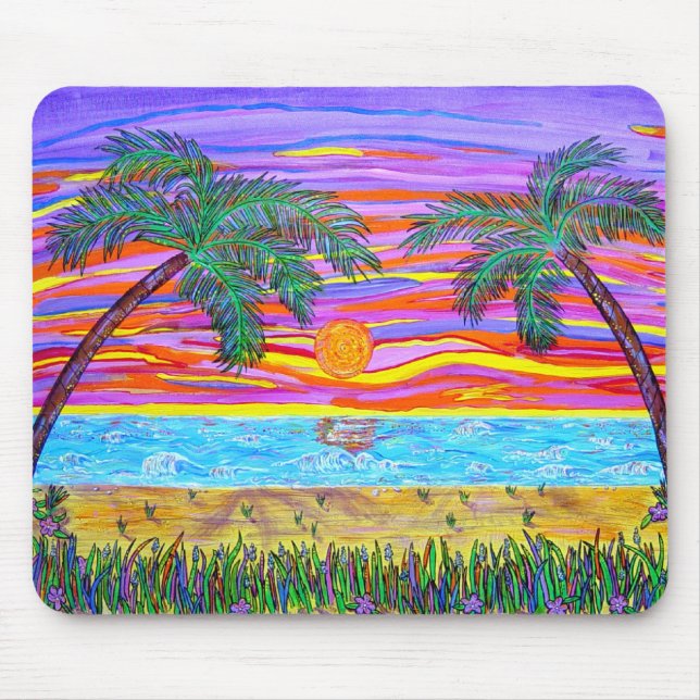Mousepad Paraíso tropical calmo (Frente)
